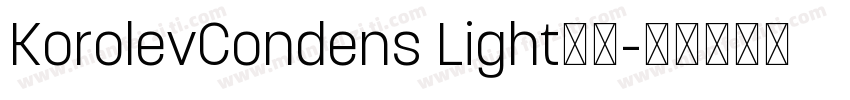 KorolevCondens Light字体字体转换